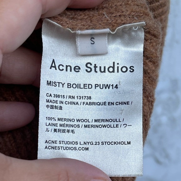 Acne Studios MISTY BOILED PUW14 sweater size small boxy fit - Picture 8 of 11